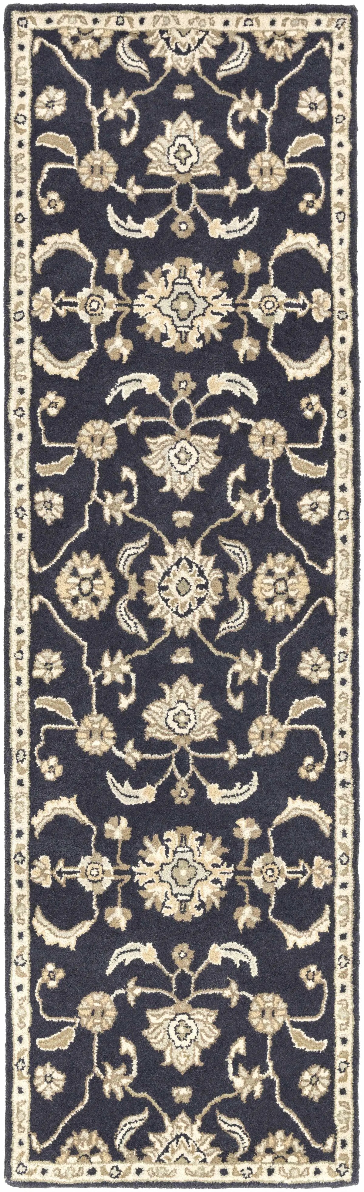 Caesar CAE-1164 Black Floral Wool Rug, photo 9 of 17
