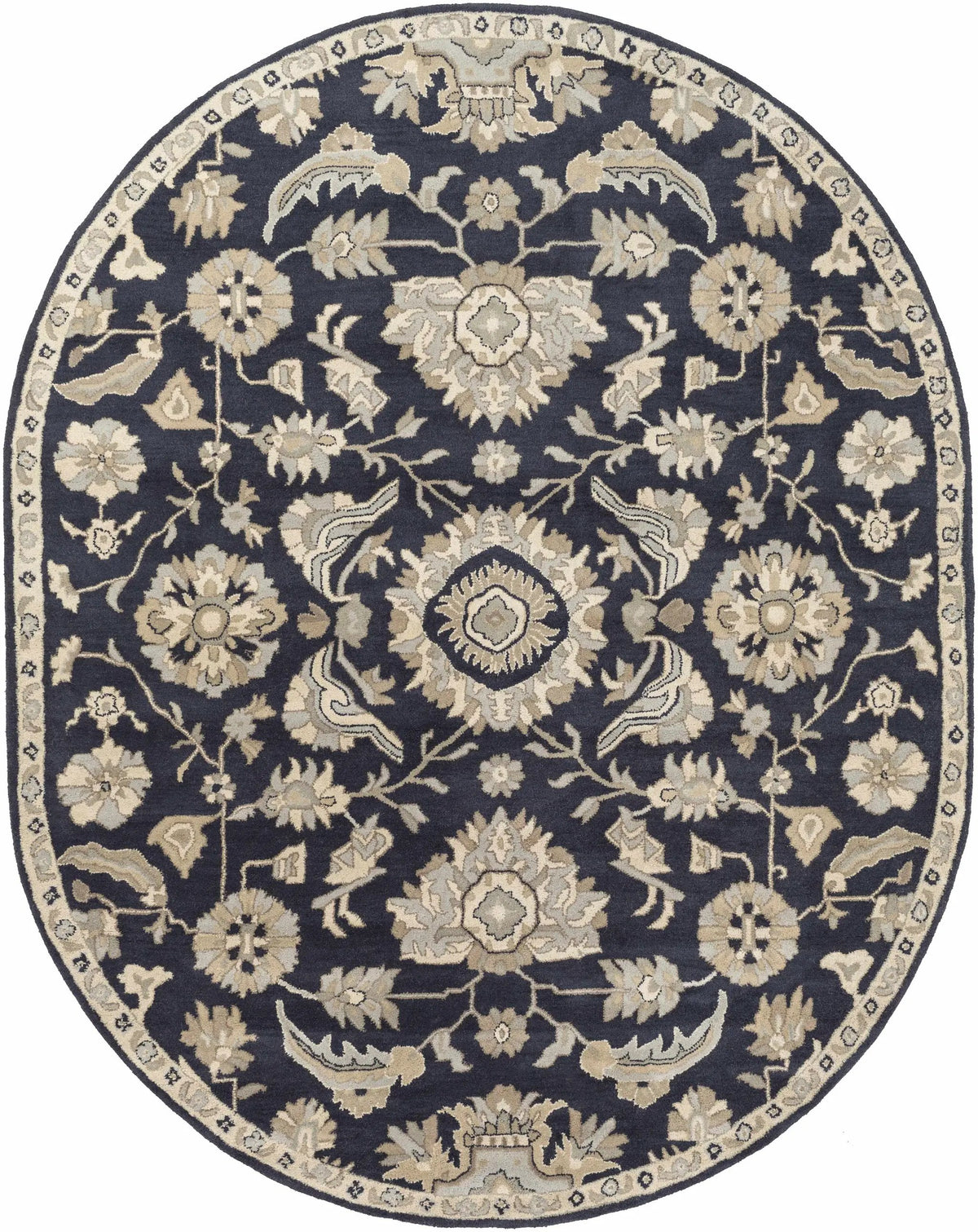 Caesar CAE-1164 Black Floral Wool Rug, photo 17 of 17