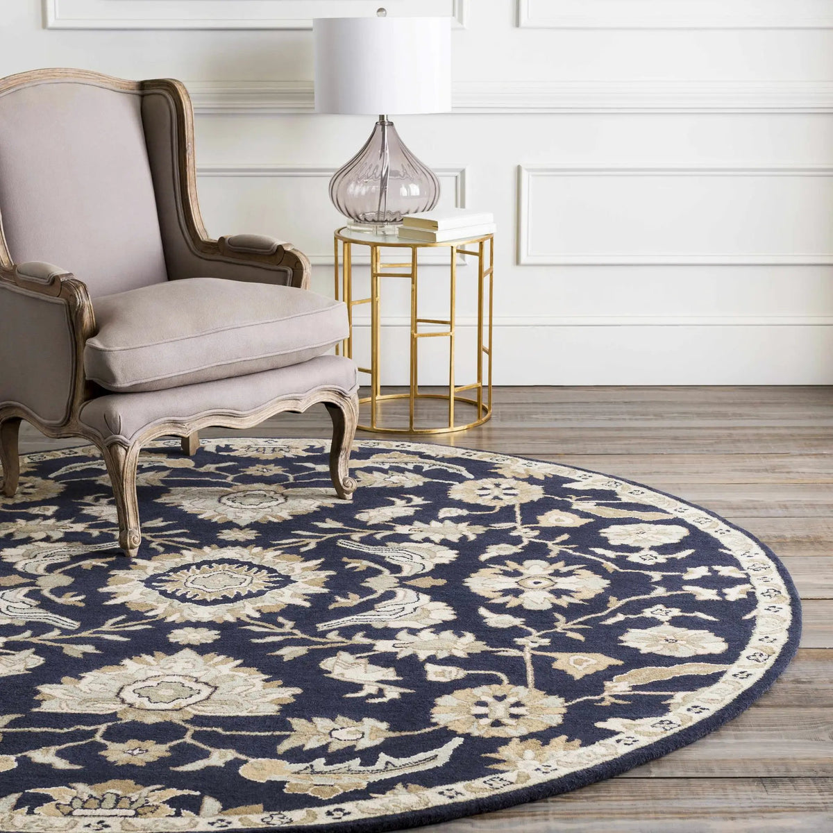 Caesar CAE-1164 Black Floral Wool Rug, photo 15 of 17