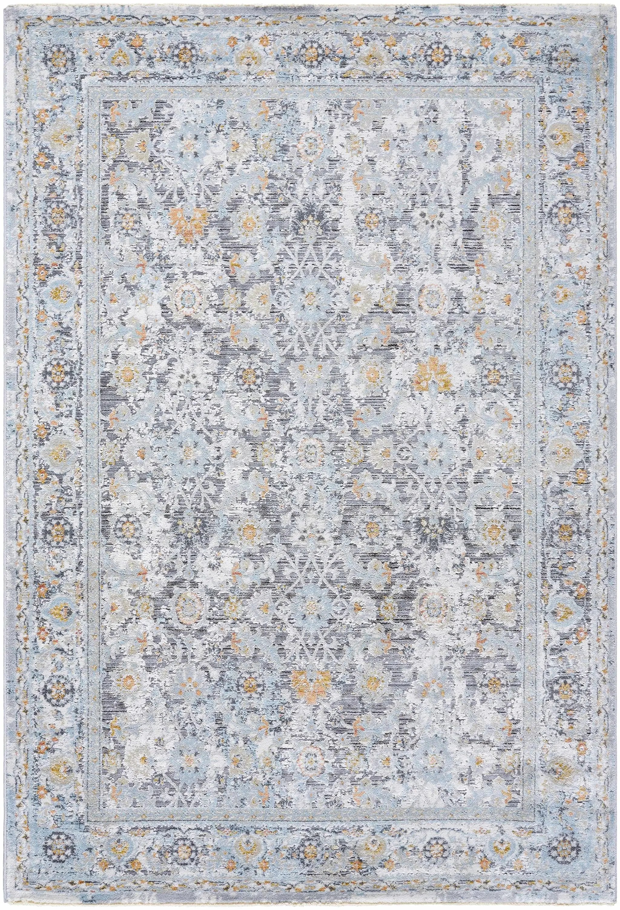 Finn Silver Blue Area Rug - Clearance by Boutique Rugs