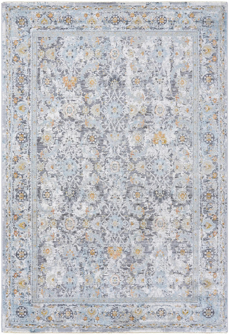 Finn Silver Blue Area Rug - Clearance by Boutique Rugs