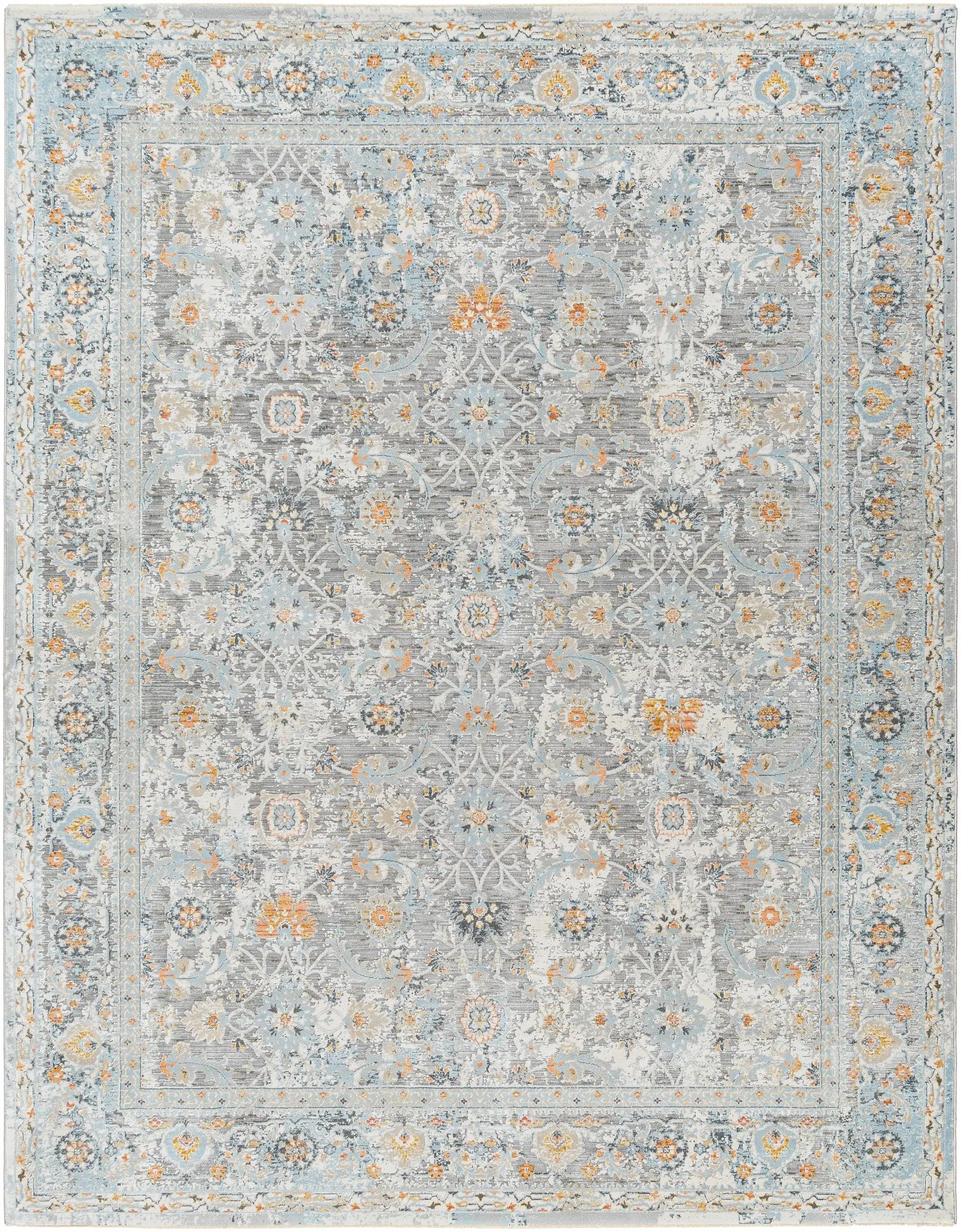 Finn Silver Blue Area Rug - Clearance by Boutique Rugs
