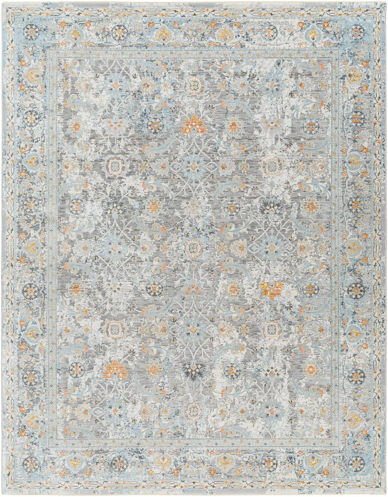 Finn Silver Blue Area Rug - Clearance by Boutique Rugs