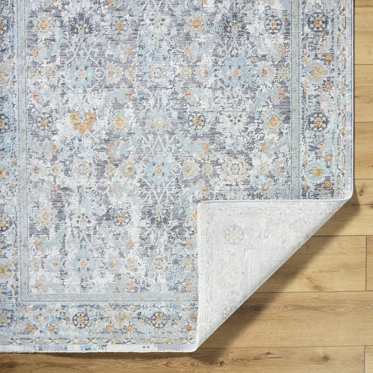 Finn Silver Blue Area Rug - Clearance, photo 8 of 14