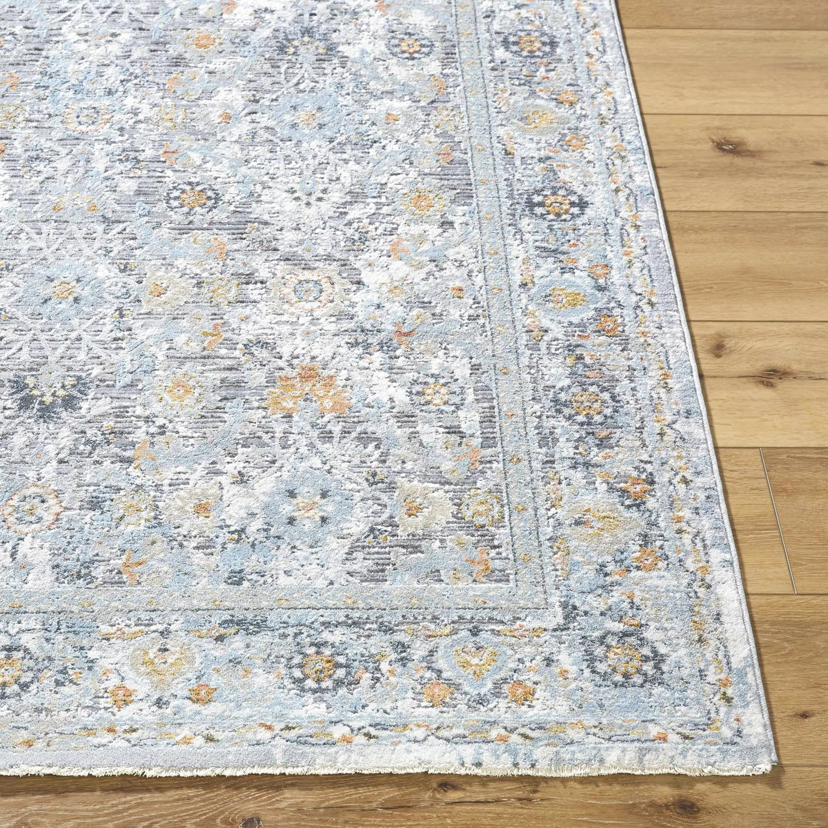 Finn Silver Blue Area Rug - Clearance, photo 6 of 14