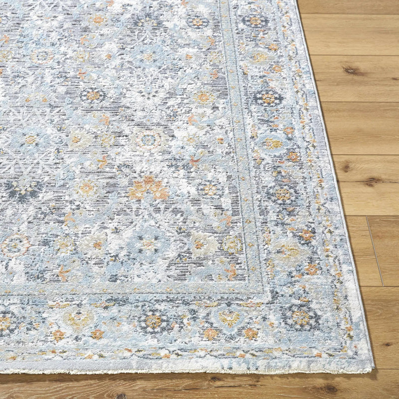 Finn Silver Blue Area Rug - Clearance by Boutique Rugs