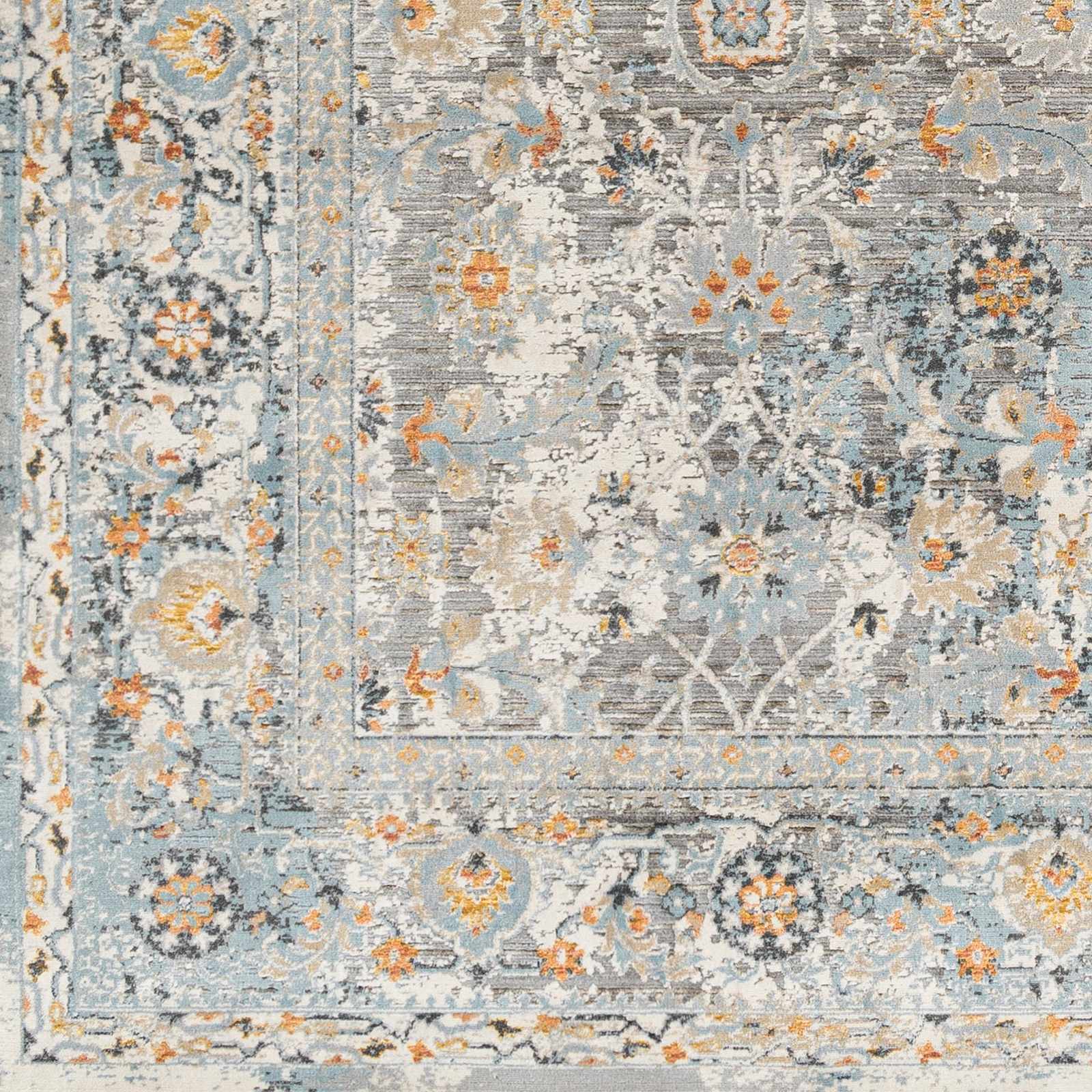 Finn Silver Blue Area Rug - Clearance by Boutique Rugs