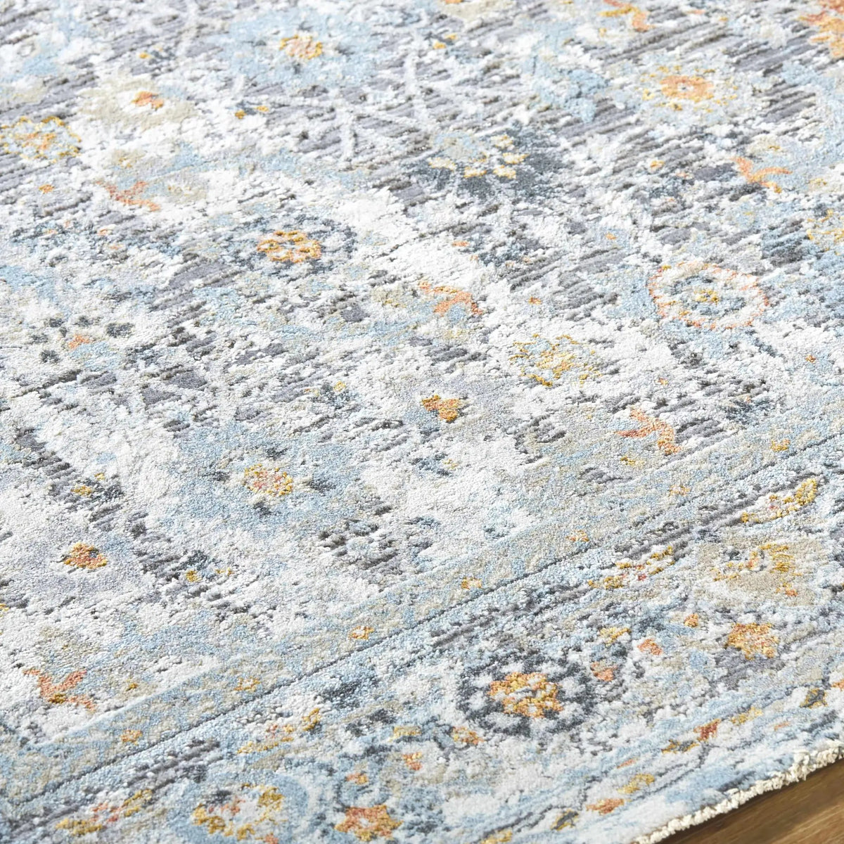 Finn Silver Blue Area Rug - Clearance, photo 9 of 14
