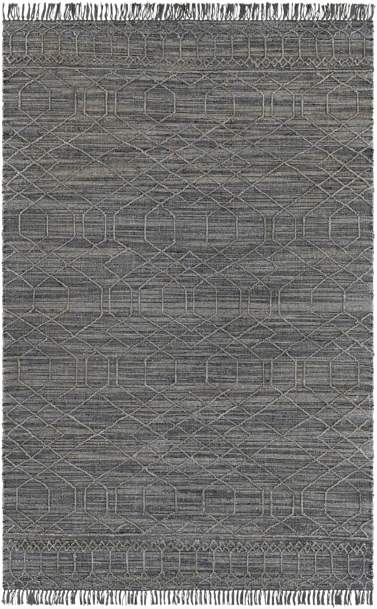 Manby Black Jute&Wool Area Carpet Area Rug - Clearance