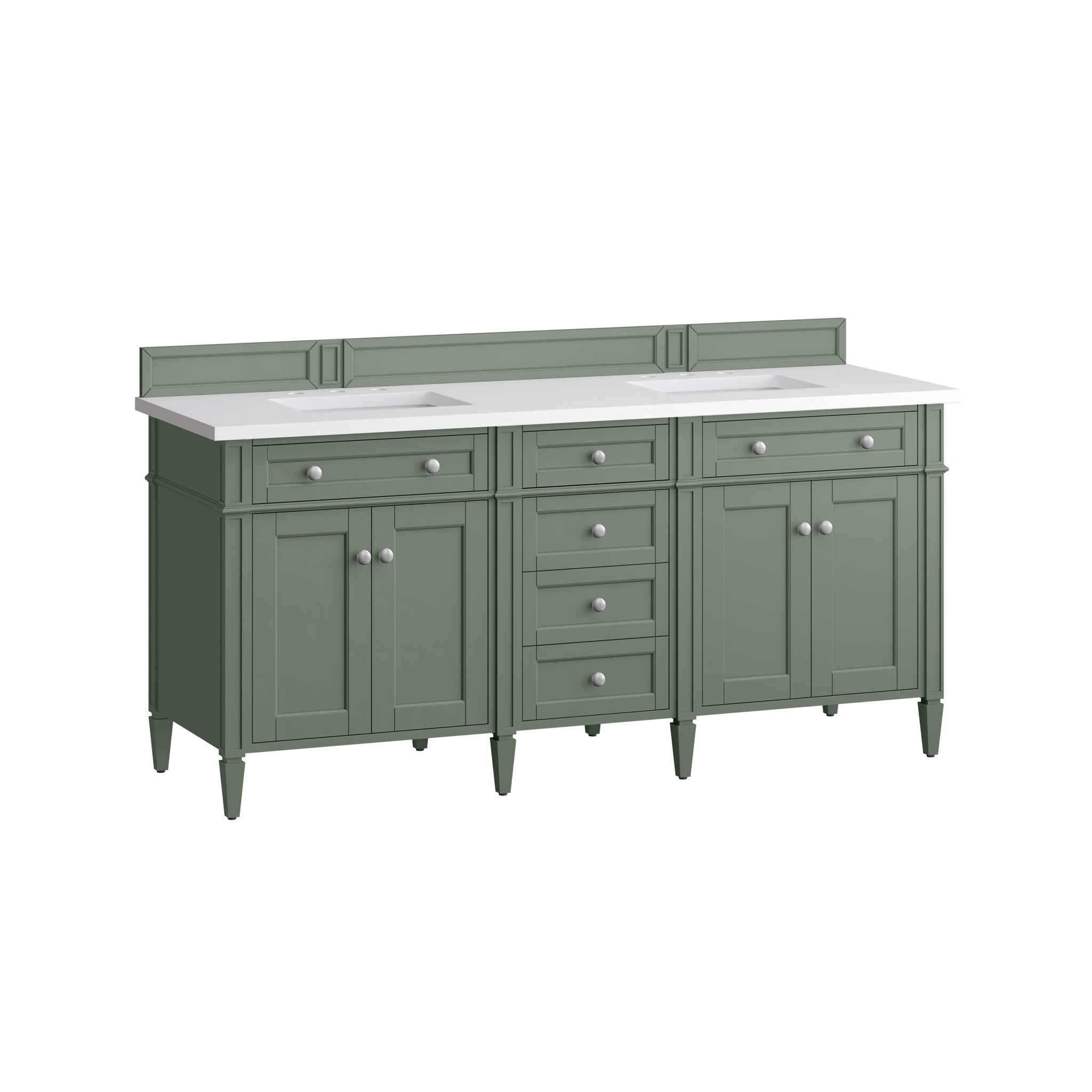 James Martin Brittany 72" Double Bathroom Vanity, Smokey Celadon, view 28