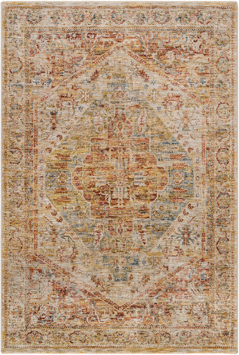 Alois Rust Rich Textured Traditional Rug by Boutique Rugs