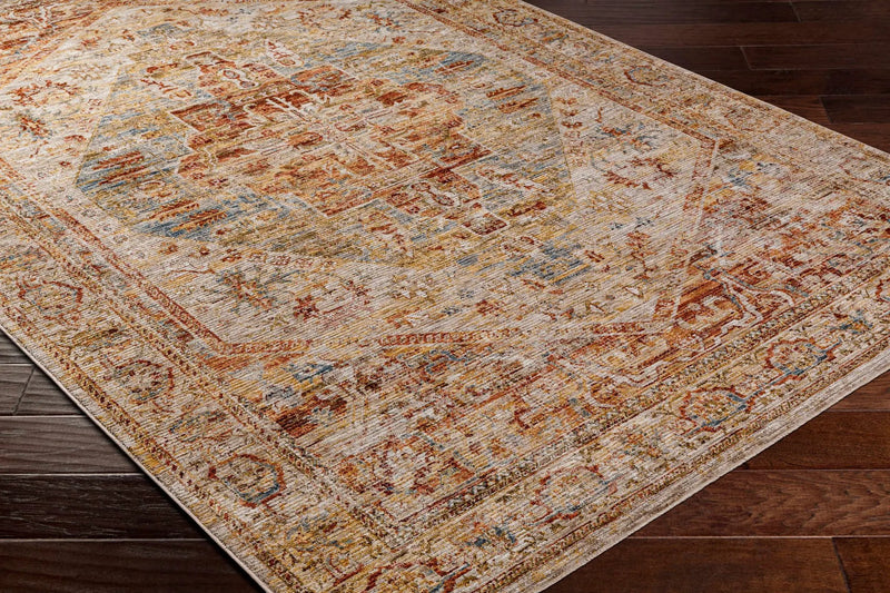 Alois Rust Rich Textured Traditional Rug by Boutique Rugs