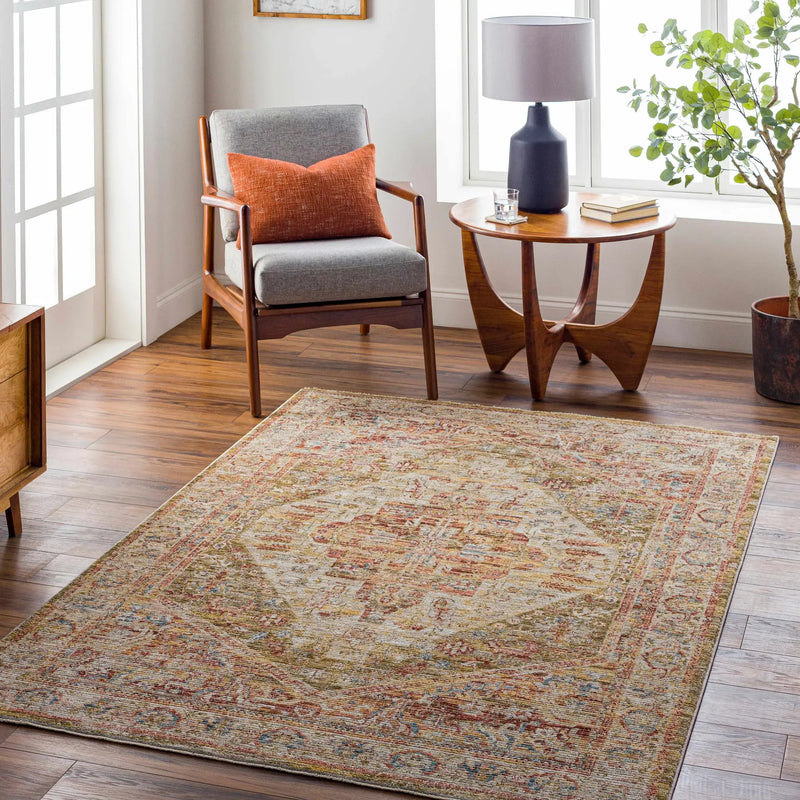 Alois Tan Rich Textured Traditional Rug by Boutique Rugs