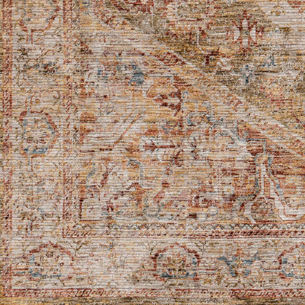 Alois Tan Rich Textured Traditional Rug, sample swatch
