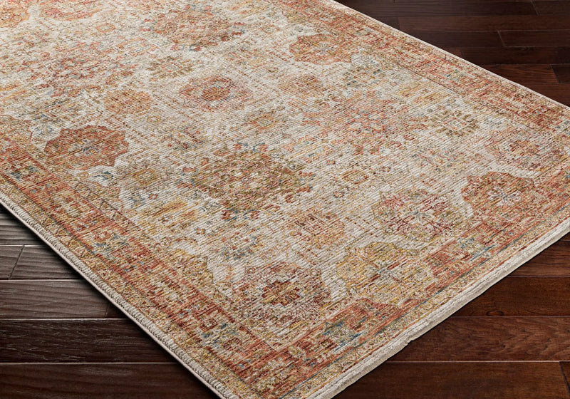 Ange Rust Rich Textured Traditional Rug by Boutique Rugs