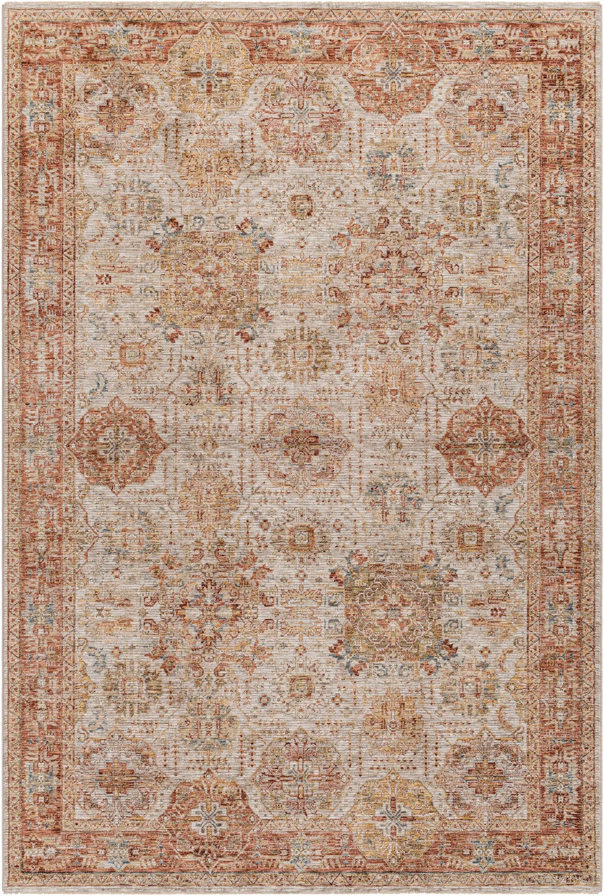 Ange Rust Rich Textured Traditional Rug