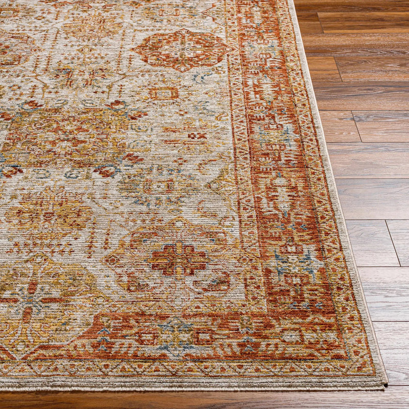 Ange Rust Rich Textured Traditional Rug by Boutique Rugs