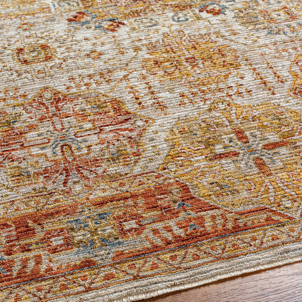 Ange Rust Rich Textured Traditional Rug, photo 6 of 10
