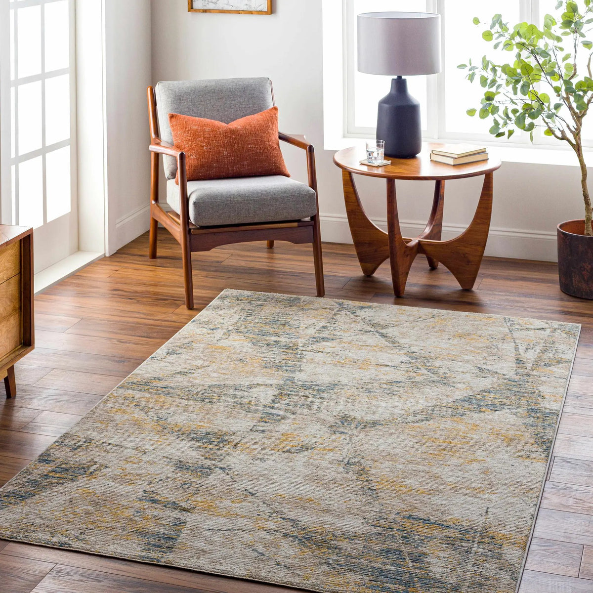 Cadao Rich Textured Traditional Rug, installed in a room