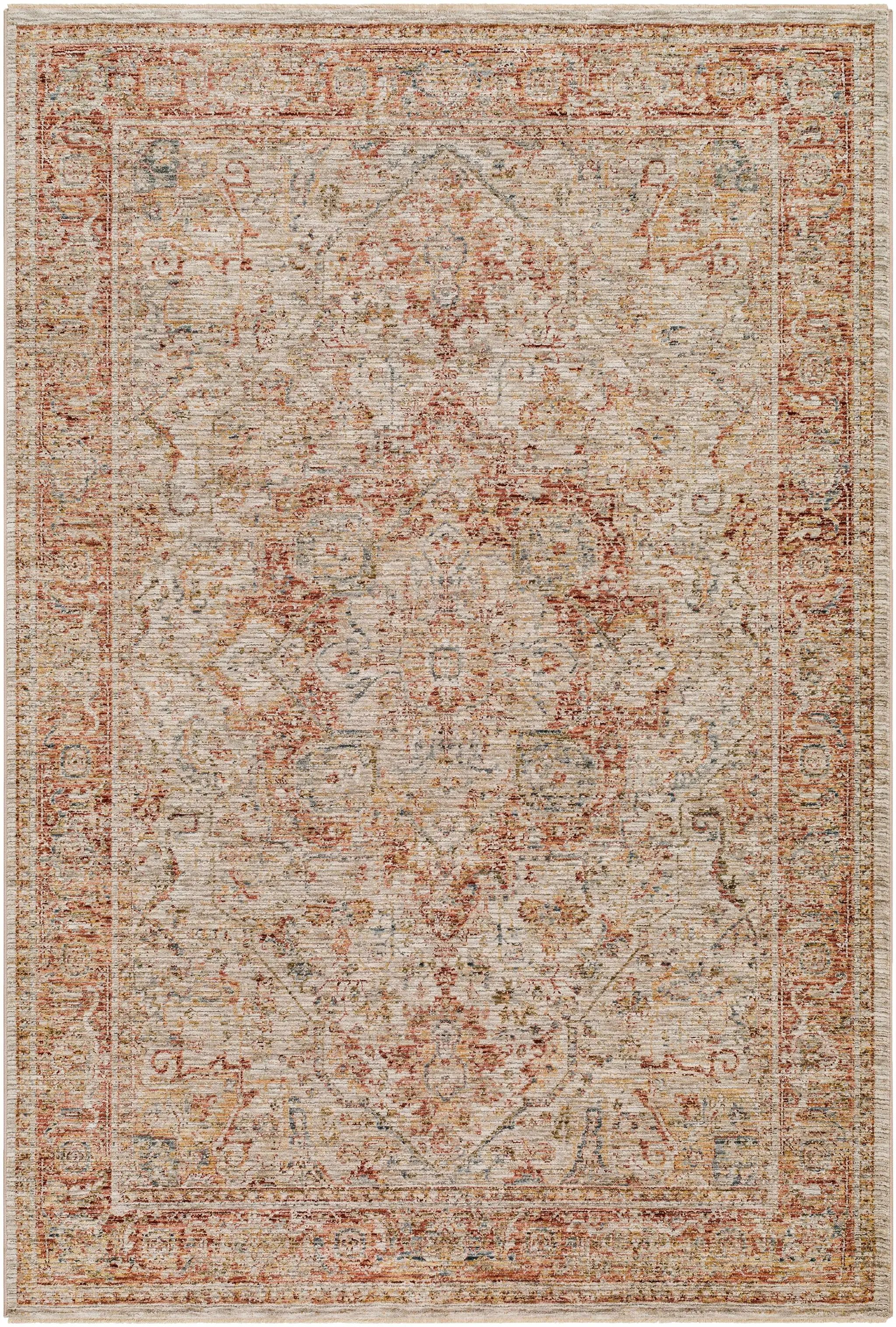 Cress Rust Rich Textured Traditional Rug by Boutique Rugs