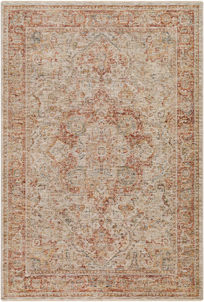 Cress Rust Rich Textured Traditional Rug by Boutique Rugs