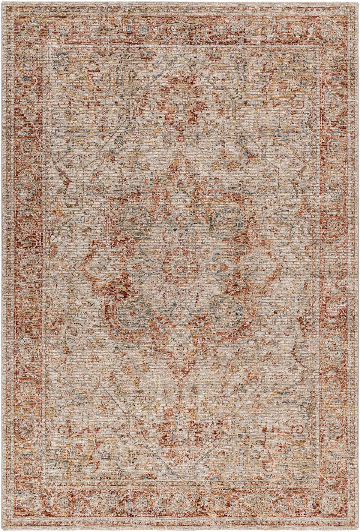 Cress Rust Rich Textured Traditional Rug, photo 3 of 12