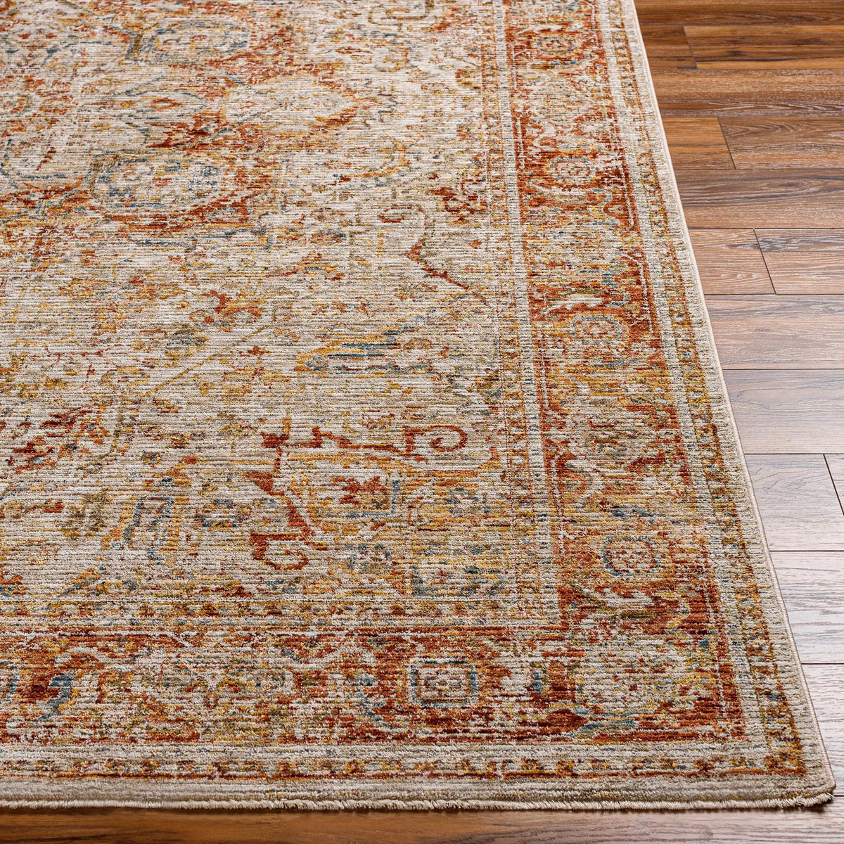 Cress Rust Rich Textured Traditional Rug, photo 4 of 12