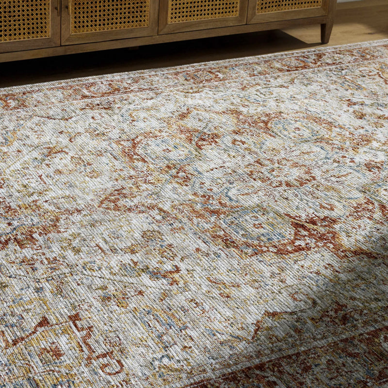 Cress Rust Rich Textured Traditional Rug by Boutique Rugs