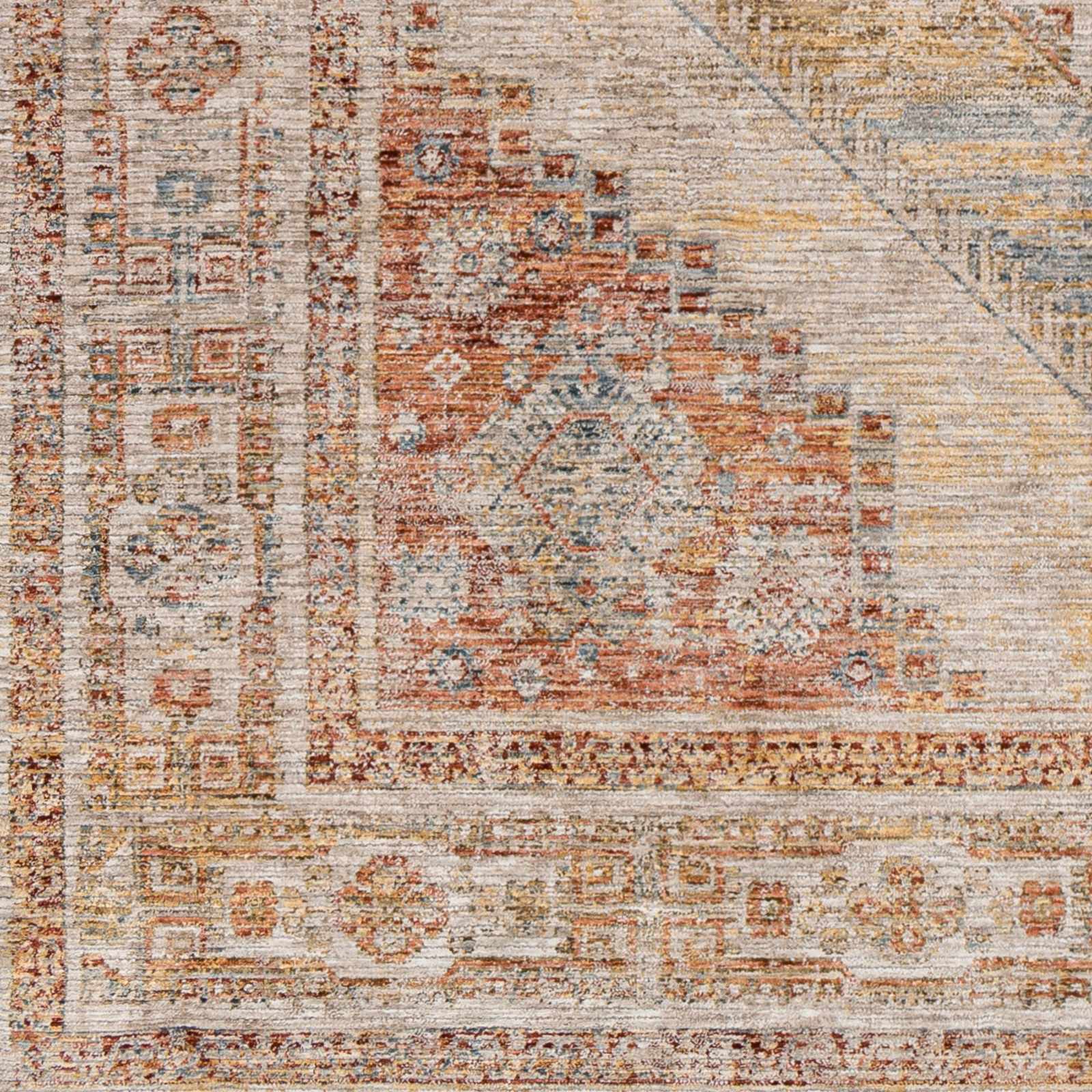 Moya Tan Rich Textured Traditional Rug by Boutique Rugs