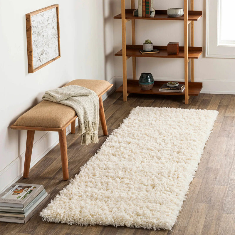 Siari Solid Cream Plush Rug by Boutique Rugs