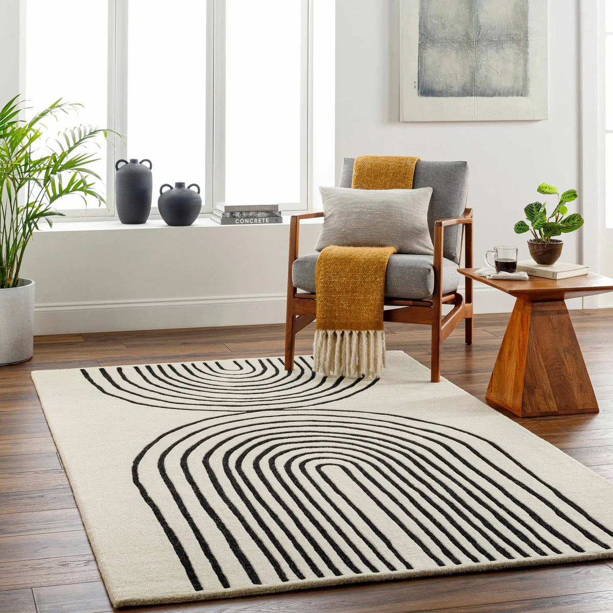 Fuat Cream Area Rug - Clearance, installed in a room 2