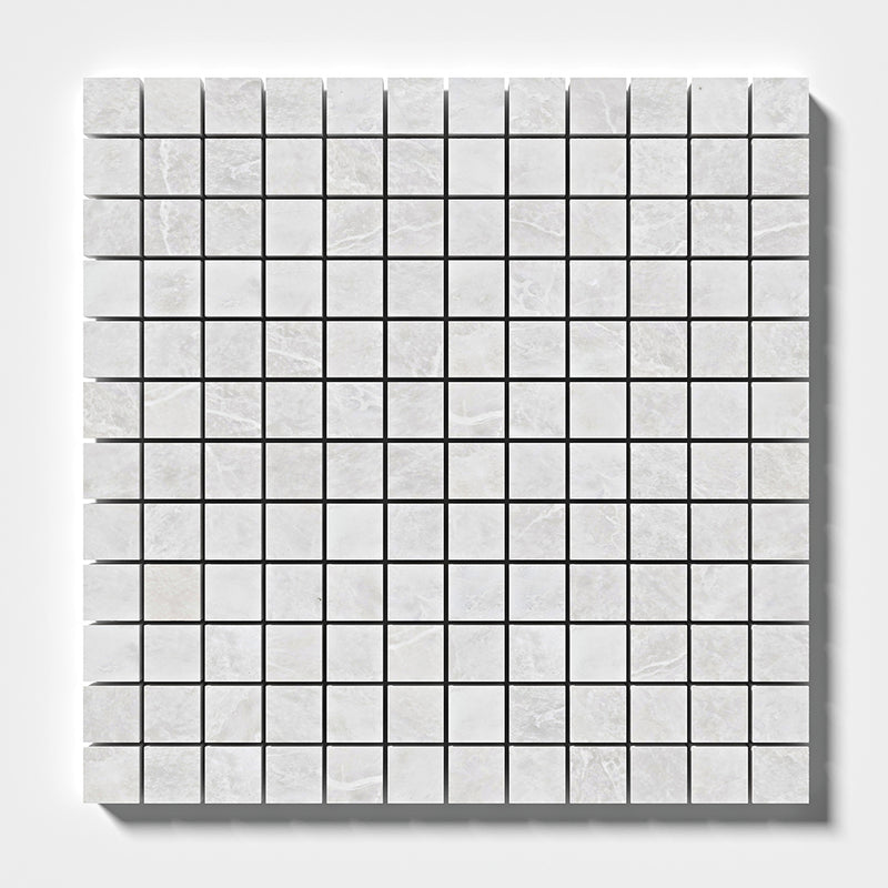 Siberian White Honed 1x1 Marble Mosaics 12x12 Marble Honed 12x12 Mosaics