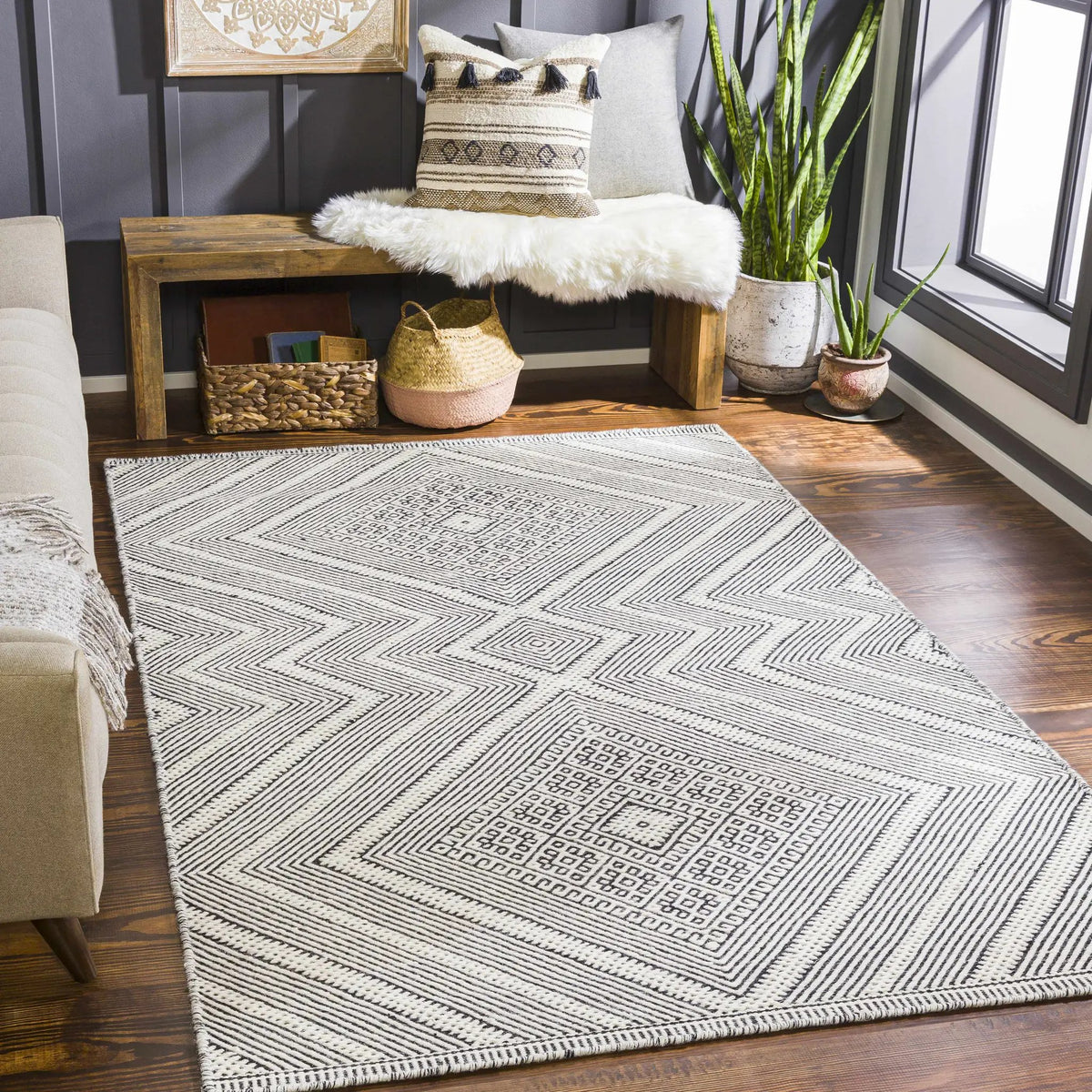 Silifke Area Rug - Clearance, installed in a room
