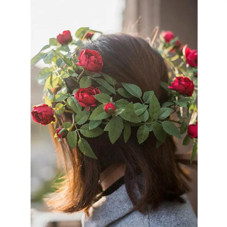Artificial Silk Rose Vine 57" Long by RusticReach