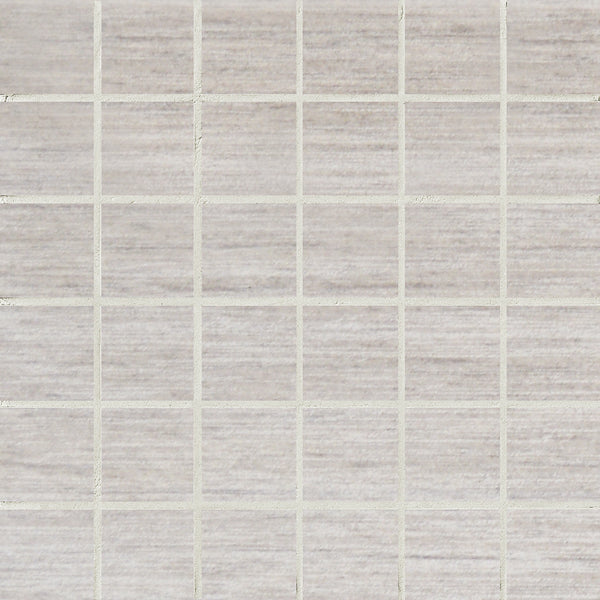 Silver Matte 2x2 Fabric Look Porcelain Mosaics 12x12