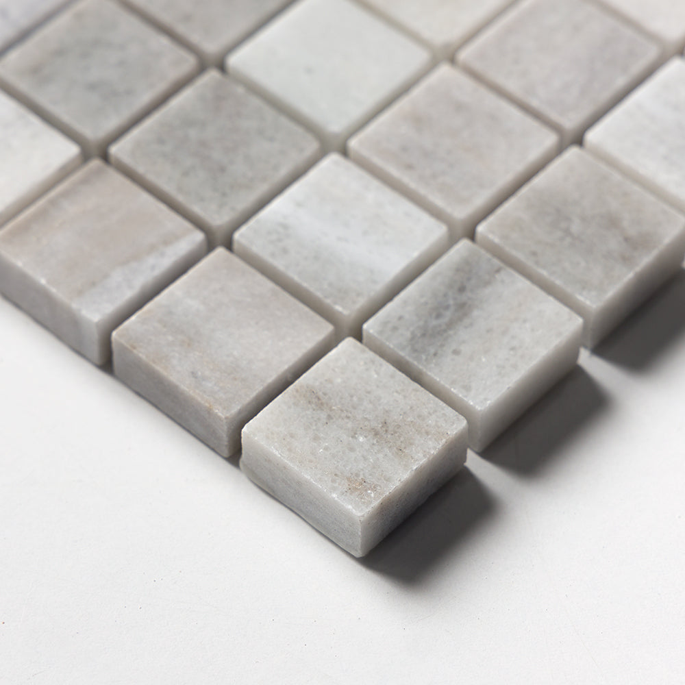 Silver Sky Honed 1x1 Marble Mosaics 12x12 Marble Honed 12x12 Mosaics — 4