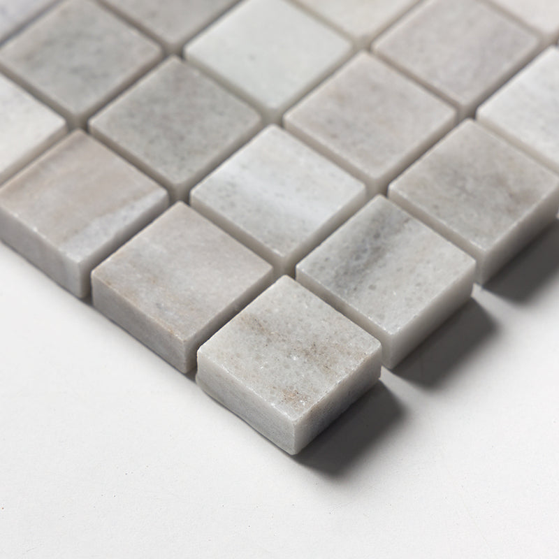 Silver Sky Honed 1x1 Marble Mosaics 12x12 Marble Honed 12x12 Mosaics — 4