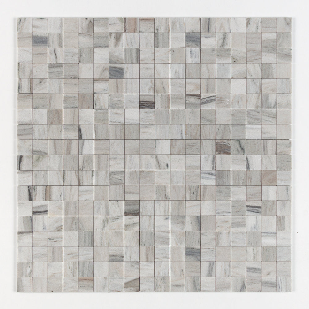Silver Sky Honed 2x2 Marble Mosaics 12x12 Marble Honed 12x12 Mosaics — 1