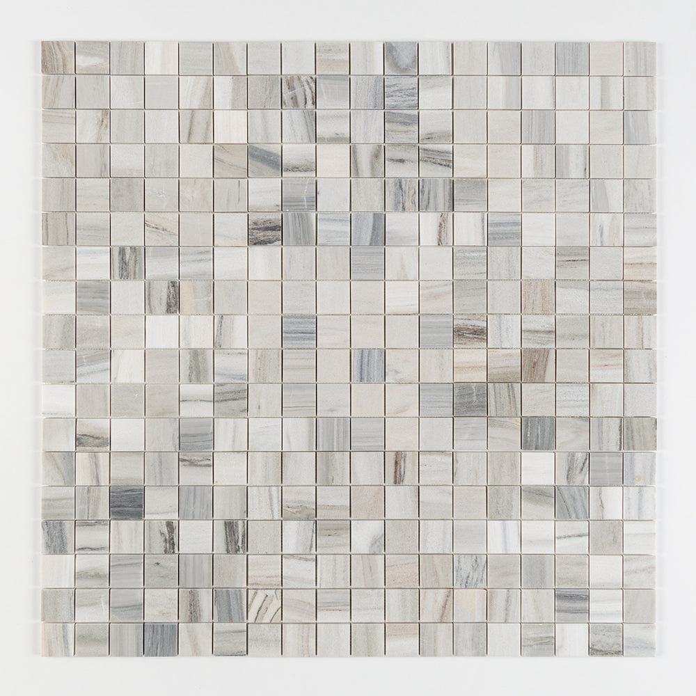 Silver Sky Honed 2x2 Marble Mosaics 12x12 Marble Honed 12x12 Mosaics — 1