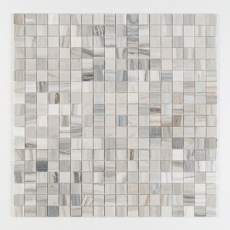 Silver Sky Honed 2x2 Marble Mosaics 12x12 Marble Honed 12x12 Mosaics — 1