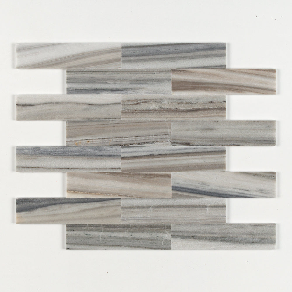 Silver Sky Honed Subway Marble Tiles 3x12 Marble Honed 3x12 Tiles — 1
