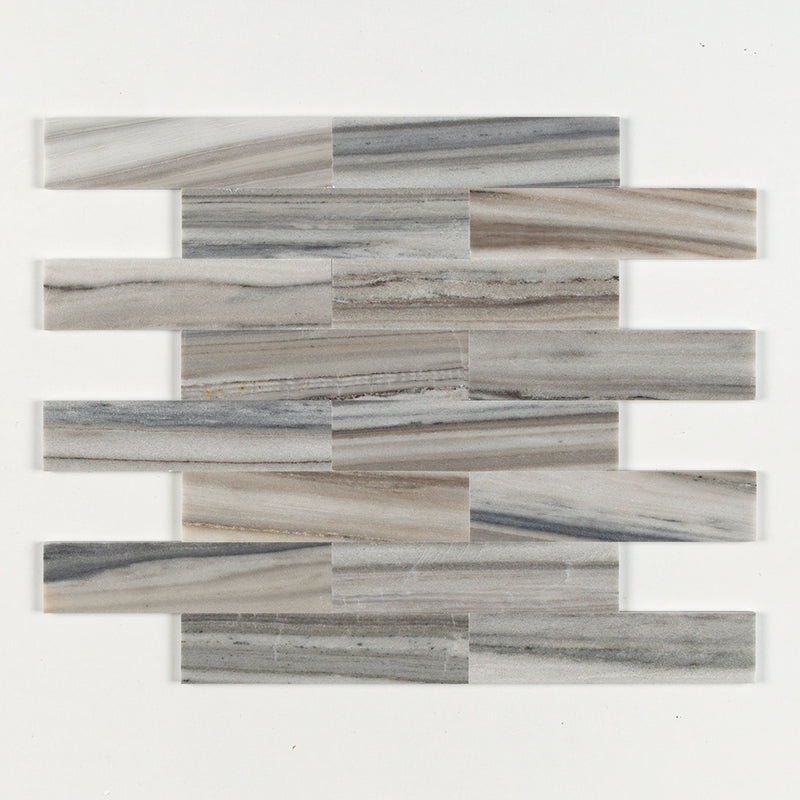 Silver Sky Honed Subway Marble Tiles 3x12 Marble Honed 3x12 Tiles — 1