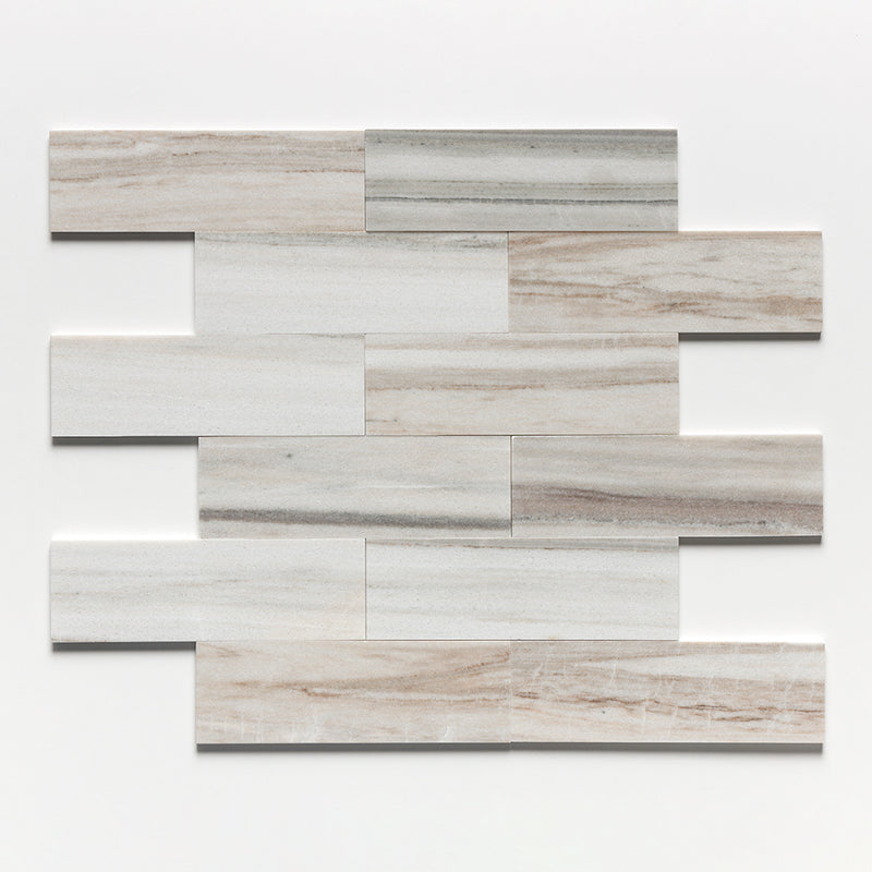 Silver Sky Honed Subway Marble Tiles 4x12 Marble Honed 4x12 Tiles — 1
