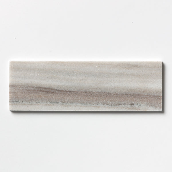 Silver Sky Honed Subway Marble Tiles 4x12