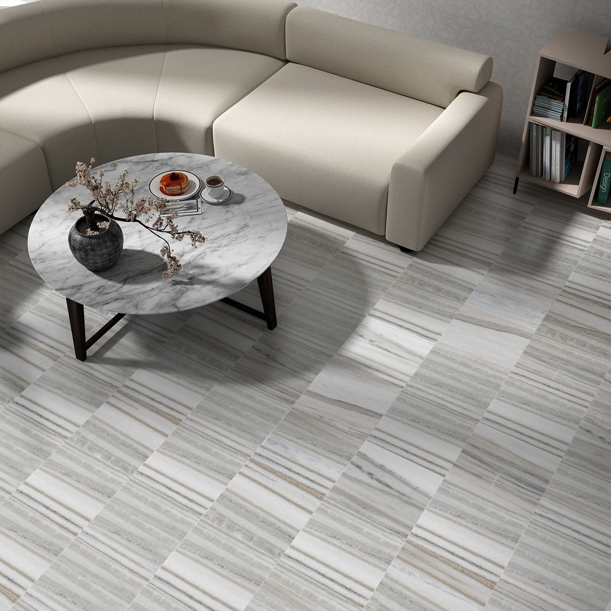 Silver Sky Honed Marble Tiles 12x12 Marble Honed 12x12 Tiles — 2