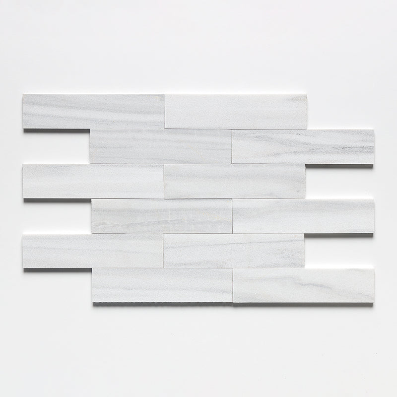 Silver Sky Fine Textured Subway Marble Tiles 3x12 Marble Fine Textured 3x12 Tiles — 1