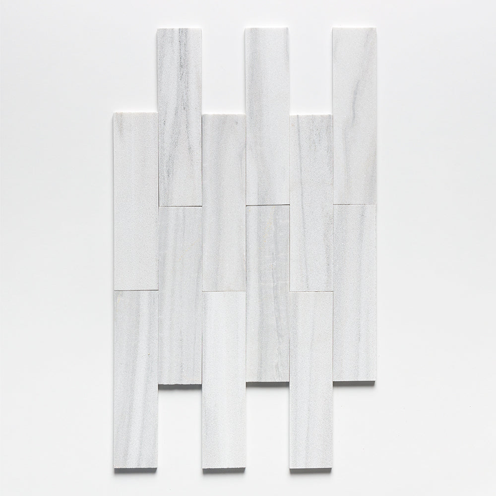 Silver Sky Fine Textured Subway Marble Tiles 3x12 Marble Fine Textured 3x12 Tiles — 2