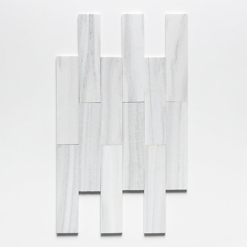Silver Sky Fine Textured Subway Marble Tiles 3x12 Marble Fine Textured 3x12 Tiles — 2