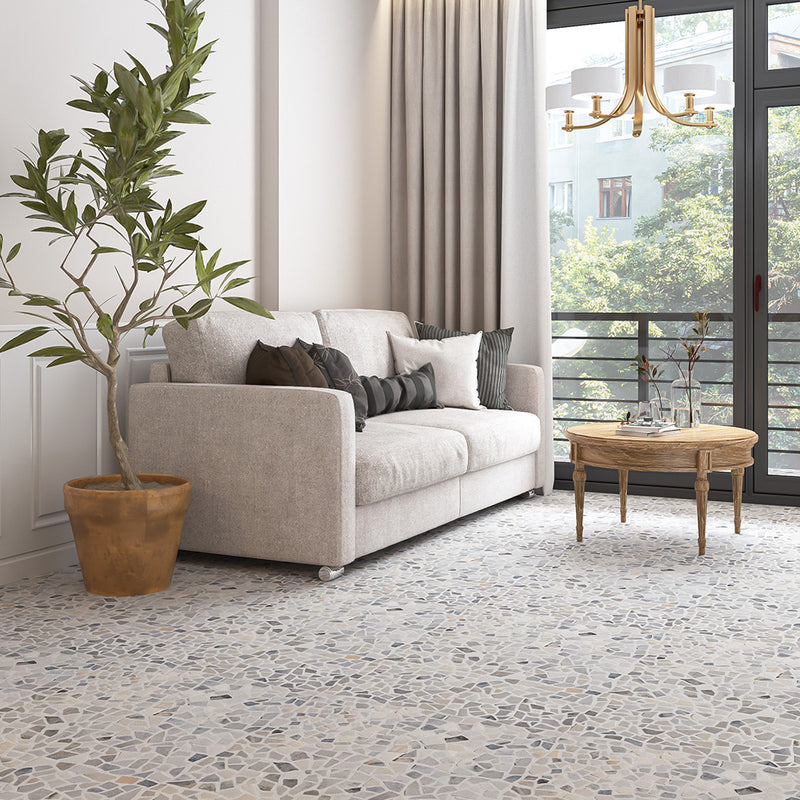 Silver Sky Multi Finish Palladian Marble Mosaics 12x12 Marble Multi Finish 12x12 Mosaics — 2