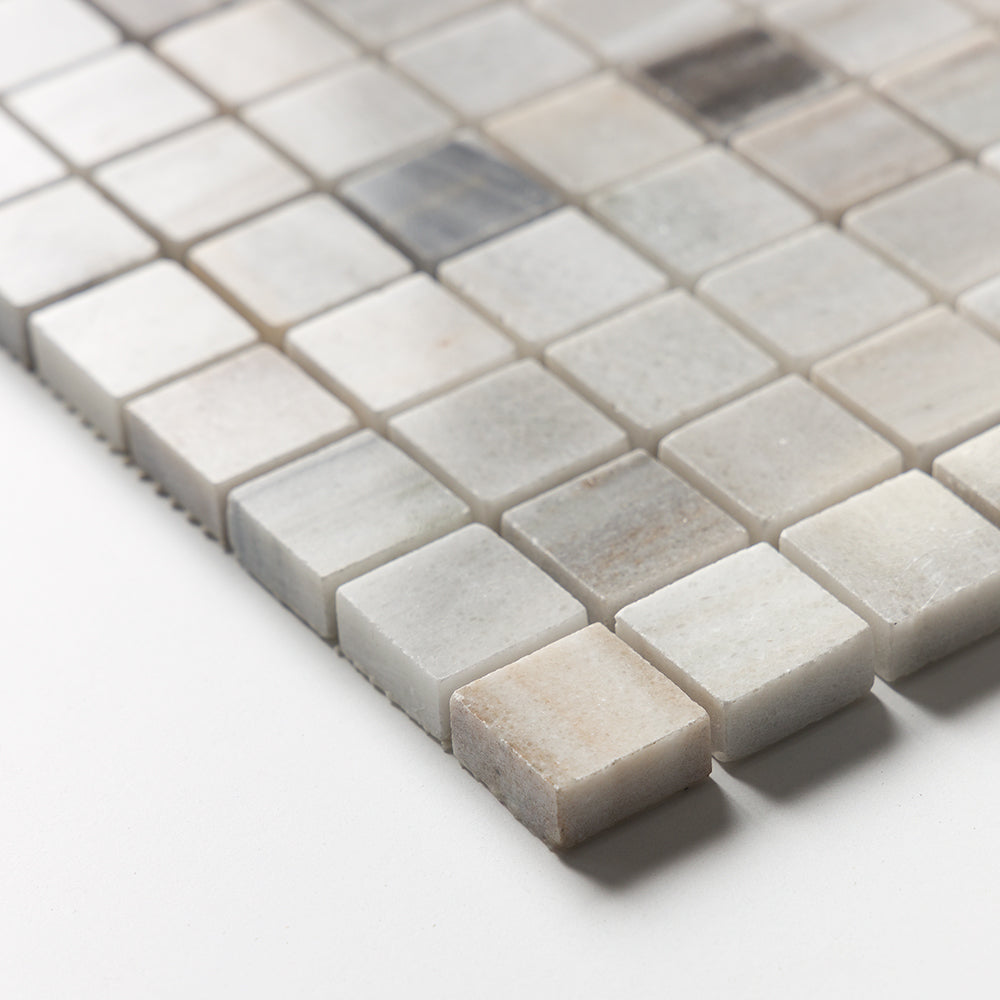 Silver Sky Polished 1x1 Marble Mosaics 12x12 Marble Polished 12x12 Mosaics — 4